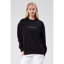 New World Polo Bisiklet Yaka Kadın Ekru Slim Fit Sweatshirt 23FWW60168