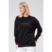 New World Polo Bisiklet Yaka Kadın Ekru Slim Fit Sweatshirt 23FWW60168