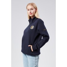 New World Polo Dik Yaka Kadın Kiremit Slim Fit Sweatshirt 24FWW64083