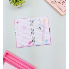 Giftmoda Sevimli Desenli Kilitli Defter ve Kalem Seti