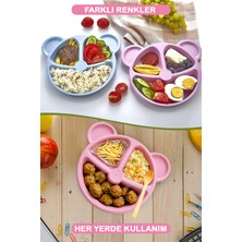 Heredot  3 Bölmeli Pembe Bebek Çocuk Yemek Mama Tabağı MIT1114