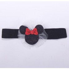 Bebegen Kız Bebek Miki Figürlü Siyah Simli Saç Bandı