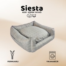 Xpermate Siesta Kedi Yatağı Ve Köpek Yatağı ,Fermuarlı 55x60x23 cm Gri