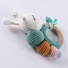 Bebegen Amigurumi Renkli Tırtıllı Çıngıraklı Diş Kaşıyıcı