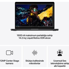 Apple MacBook Pro M4 24GB 1TB SSD macOS 14" Taşınabilir Bilgisayar Uzay Siyahı MCX04TU/A