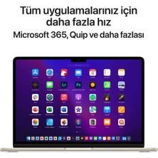 Apple MacBook Air M2 16GB 256GB SSD macOS 13" Taşınabilir Bilgisayar Yıldız Işığı MC7W4TU/A