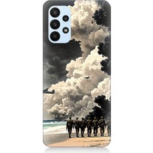 Samsung Galaxy A53 Uyumlu Askerler ve Duman  Desenli Silikon Kılıf