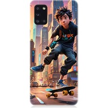 Samsung Galaxy A31 Uyumlu Kaykay Çocuğu  Desenli Silikon Kılıf