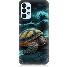 Teknomeg Samsung Galaxy A73 Uyumlu Deniz Kaplumbağası  Desenli Silikon Kılıf