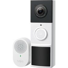 Tapo D210, 2k 3mp, Pille Çalışır, Iki Yönlü Konuşma, IP64, Bulut/yerel Depolama, Alexa ve Google Home ile Çalışır,  Akıllı Görüntülü Renkli Gece Görüş Destekli Kapı Zili