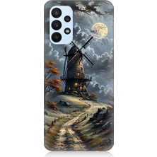 Teknomeg Samsung Galaxy A73 Uyumlu Yel Değirmeni  Desenli Silikon Kılıf