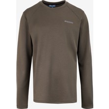 Discovery Expedition Haki Erkek Bisiklet Yaka Relaxed Fit Uzun Kollu T-Shirt D4WM-TST3275