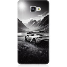 Samsung Galaxy A7 2016 Uyumlu Dağ Yolunda Araba  Desenli Silikon Kılıf
