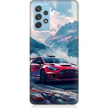 Samsung Galaxy A52 Uyumlu Dağ Yarışı  Desenli Silikon Kılıf