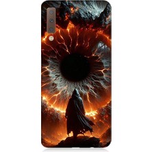Teknomeg Samsung Galaxy A7 2018 Uyumlu Ateş Çemberi  Desenli Silikon Kılıf