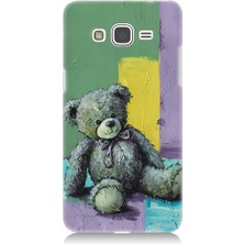 Teknomeg Samsung Galaxy Grand Prime Uyumlu Terkedilmiş Ayıcık  Desenli Silikon Kılıf