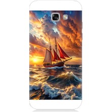 Teknomeg  Samsung Galaxy A5 2017 Uyumlu Renkli Yelken  Desenli Silikon Kılıf