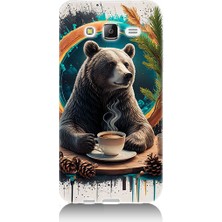 Teknomeg Samsung Galaxy J7 Uyumlu Kahve Ayısı  Desenli Silikon Kılıf