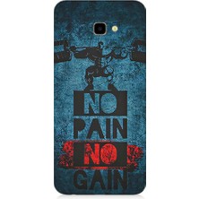 Teknomeg Samsung Galaxy J4 Plus Uyumlu No Pain, No Gain  Desenli Silikon Kılıf