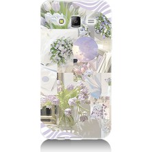 Teknomeg Samsung Galaxy J5 Uyumlu Pastel Çiçekler  Desenli Silikon Kılıf