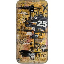 Teknomeg Samsung Galaxy J5 Pro Uyumlu Karma Grafik  Desenli Silikon Kılıf