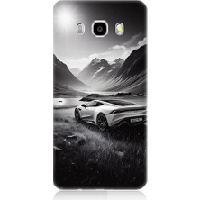Teknomeg Samsung Galaxy J5 2016 Uyumlu Dağ Yolunda Araba  Desenli Silikon Kılıf