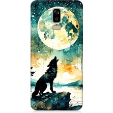 Teknomeg Samsung Galaxy J8 Uyumlu Ayda Kurt  Desenli Silikon Kılıf
