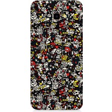 Teknomeg Samsung Galaxy J4 Plus Uyumlu Küçük Figürler  Desenli Silikon Kılıf