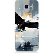 Teknomeg Samsung Galaxy J6 Uyumlu Uçan Kartal  Desenli Silikon Kılıf