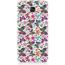 Teknomeg Samsung Galaxy A5 2016 Uyumlu Çiçek Deseni  Desenli Silikon Kılıf