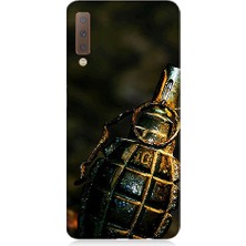 Teknomeg Samsung Galaxy A7 2018 Uyumlu El Bombası  Desenli Silikon Kılıf