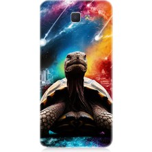 Teknomeg Samsung Galaxy J5 Prime Uyumlu Renkli Kaplumbağa  Desenli Silikon Kılıf