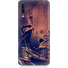 Teknomeg Samsung Galaxy A50 Uyumlu Karanlık Tiyatro  Desenli Silikon Kılıf