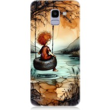 Teknomeg Samsung Galaxy J6 Uyumlu Yalnız Çocuk  Desenli Silikon Kılıf