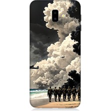 Teknomeg Samsung Galaxy J6 Plus Uyumlu Askerler ve Duman  Desenli Silikon Kılıf