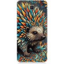 Teknomeg Samsung Galaxy J7 Prime Uyumlu Renkli Kirpi  Desenli Silikon Kılıf