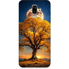 Teknomeg Samsung Galaxy J8 Uyumlu Altın Ağaç  Desenli Silikon Kılıf