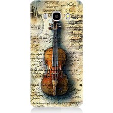 Teknomeg Samsung Galaxy J5 2016 Uyumlu Eski Keman  Desenli Silikon Kılıf