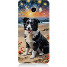 Teknomeg Samsung Galaxy J5 2016 Uyumlu Sahil Köpeği  Desenli Silikon Kılıf