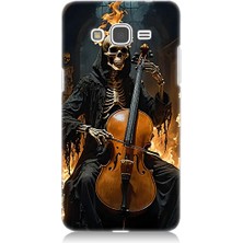Teknomeg Samsung Galaxy Grand Prime Uyumlu Iskelet Çello  Desenli Silikon Kılıf