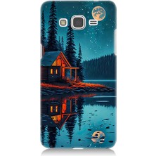 Teknomeg Samsung Galaxy Grand Prime Uyumlu Göl Evi  Desenli Silikon Kılıf