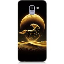 Teknomeg Samsung Galaxy J6 Uyumlu Çöl Atı  Desenli Silikon Kılıf