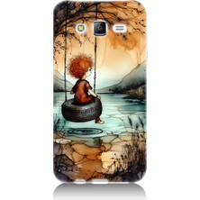 Teknomeg Samsung Galaxy J7 Uyumlu Yalnız Çocuk  Desenli Silikon Kılıf