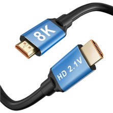 Apricot 3 M Ultra Yüksek Hızlı 8k Hd 2.1V 48GBPS Altın Kaplama HDMI Kablosu