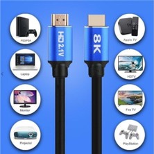 Apricot 3 M Ultra Yüksek Hızlı 8k Hd 2.1V 48GBPS Altın Kaplama HDMI Kablosu