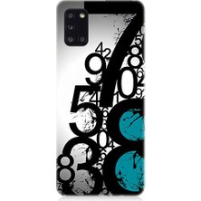 Teknomeg Samsung Galaxy A31 Uyumlu Sayısal Karmaşa  Desenli Silikon Kılıf