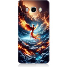 Teknomeg Samsung Galaxy J5 2016 Uyumlu Ateşli Anka  Desenli Silikon Kılıf