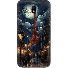 Teknomeg Samsung Galaxy J5 Pro Uyumlu Paris Sokakları  Desenli Silikon Kılıf