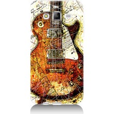 Teknomeg Samsung Galaxy J7 Uyumlu Renkli Gitar  Desenli Silikon Kılıf