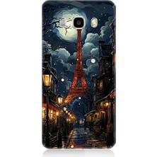 Teknomeg Samsung Galaxy J5 2016 Uyumlu Paris Sokakları  Desenli Silikon Kılıf